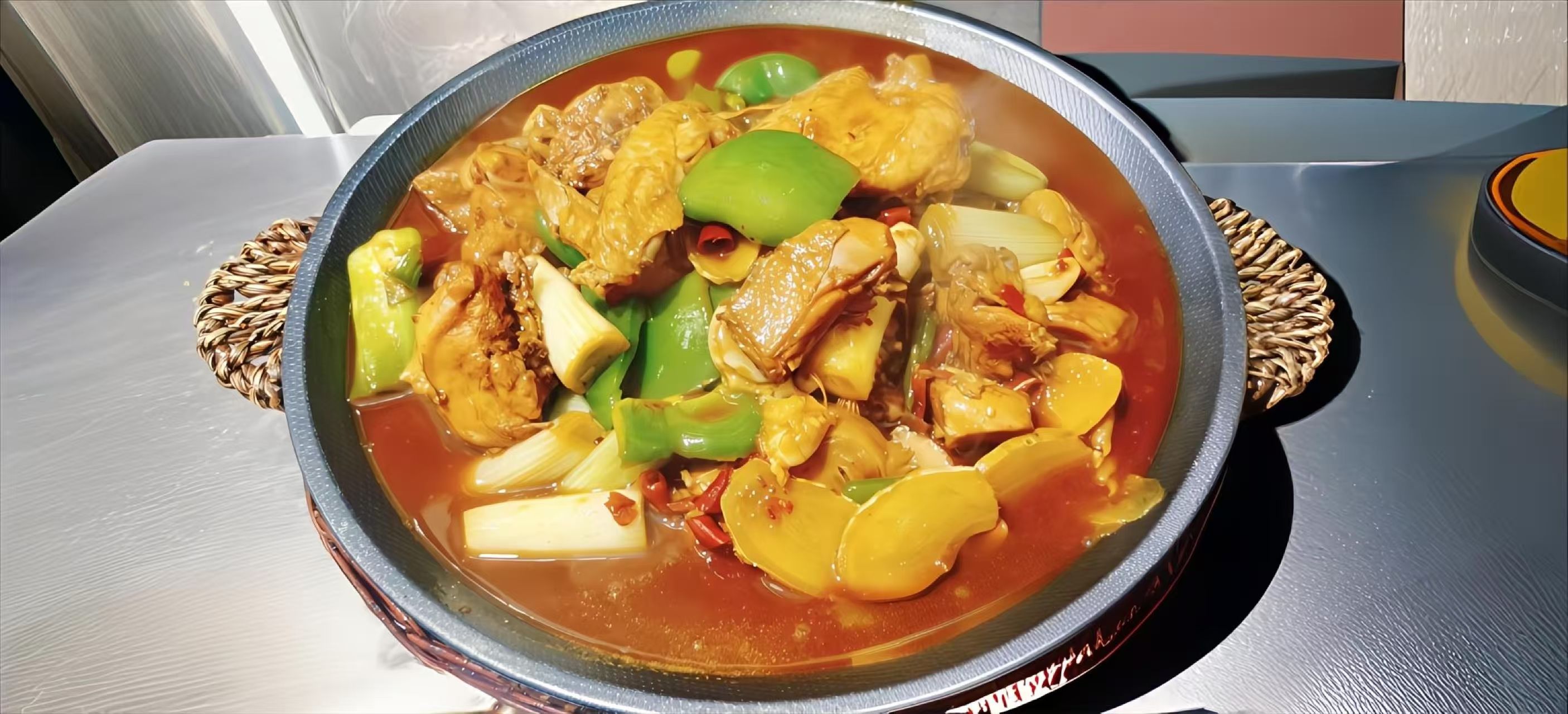 农家大盘鸡砂锅炖菜