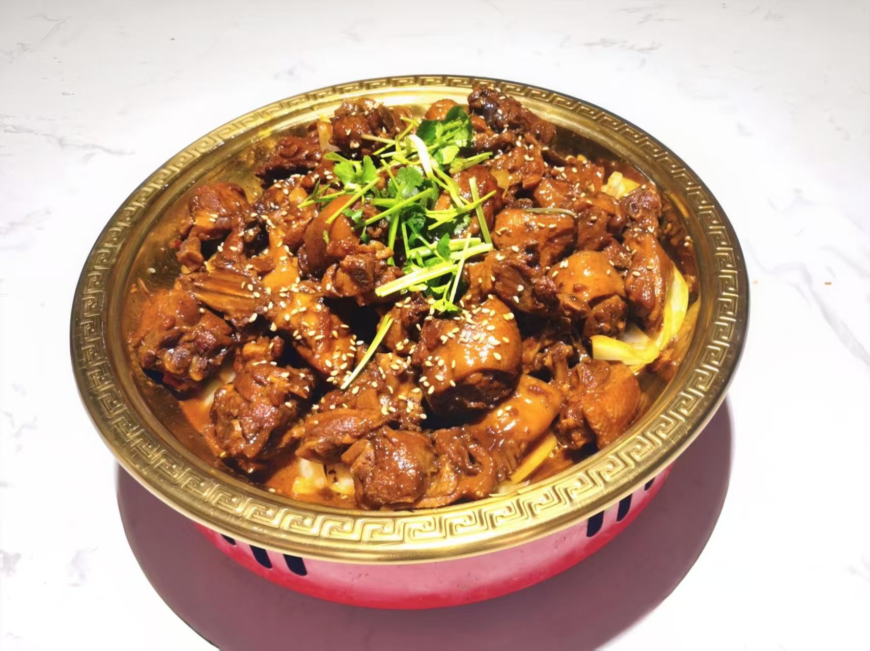 农家大盘鸡砂锅炖菜
