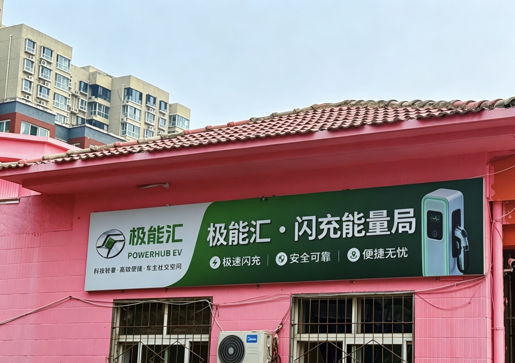 中科智充超级充电站(极能汇闪充能量局充电站)